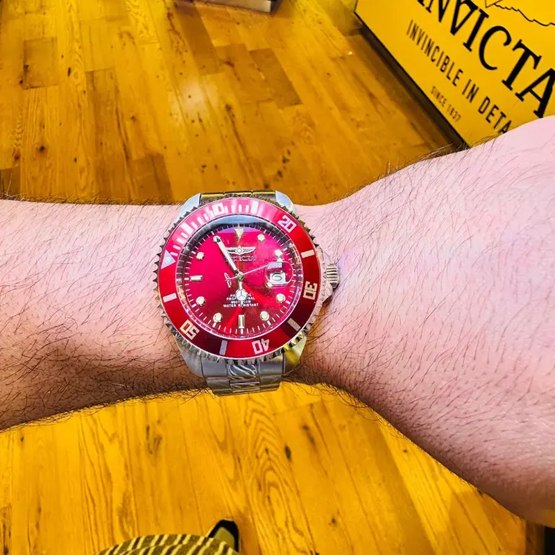 Invicta Pro Diver Red Dial Automatic Trendy Men's Watch- 35722